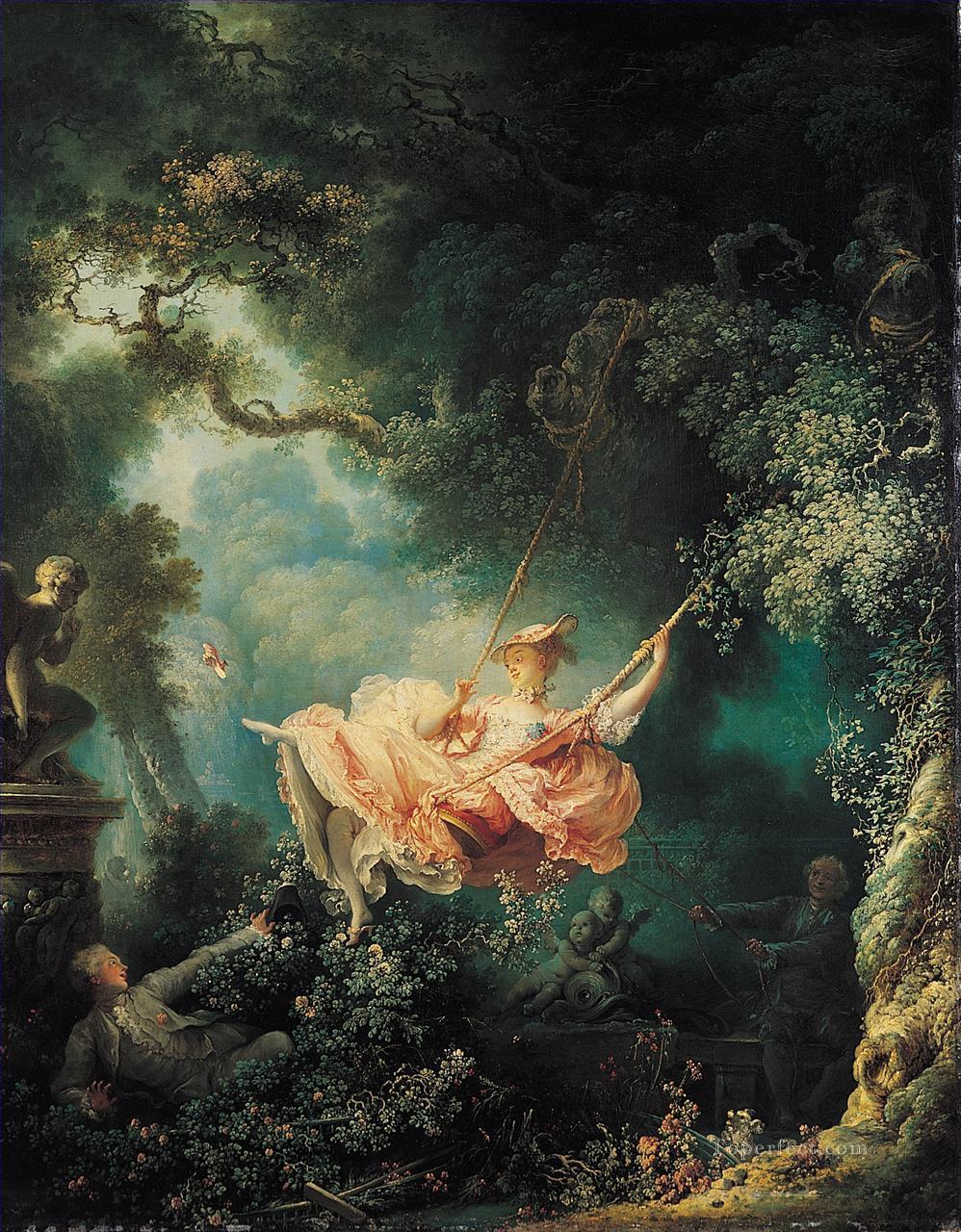 The Swing Jean Honore Fragonard classic Rococo Oil Paintings